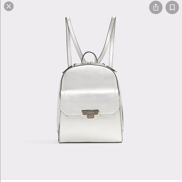 aldo silver backpack